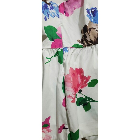 Kate Spade New York "Blooms" Stretch Cotton Peplum Top Size 8 Floral - Picture 16 of 16